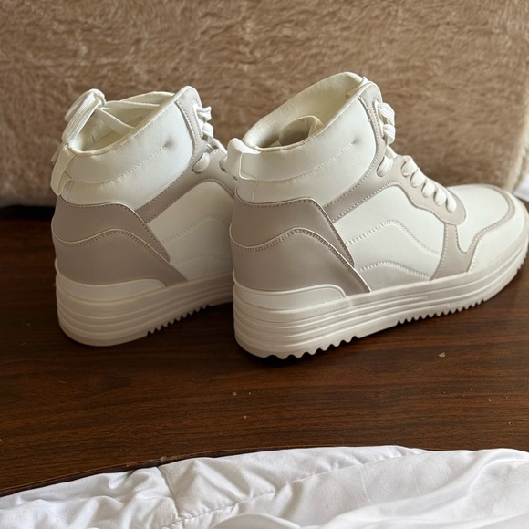 Call It Spring White and Tan High-Top Sneakers - Picture 5 of 5